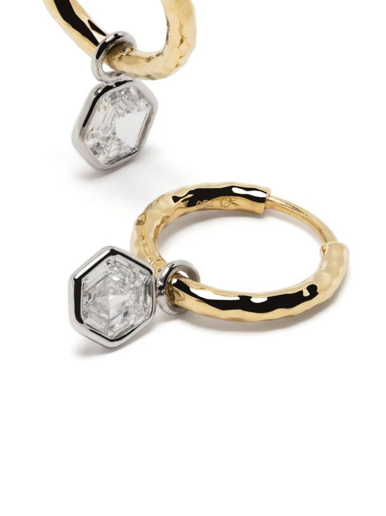 18k Yellow Gold Charmed Petite Gabby Diamond Hoop Earrings