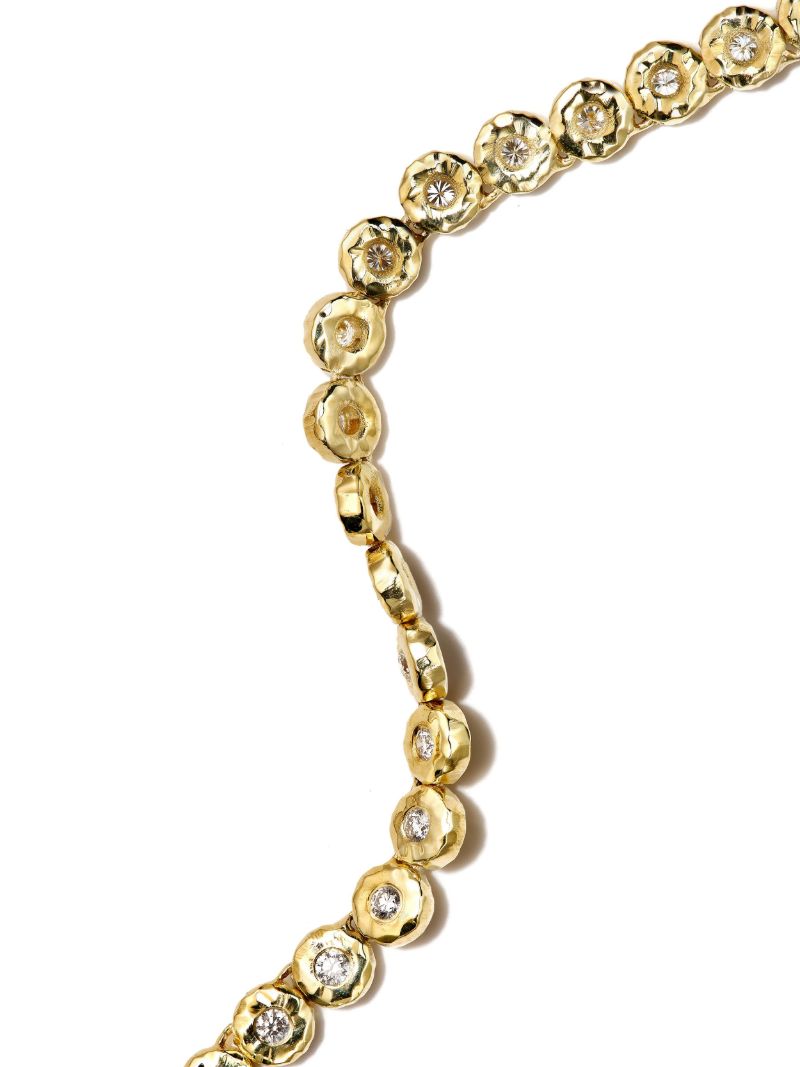 18k Yellow Gold Micro Nesting Gem Diamond Necklace