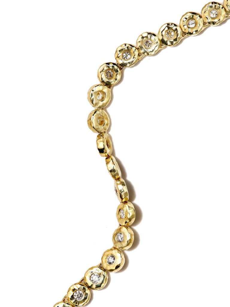 18k Yellow Gold Micro Nesting Gem Diamond Necklace