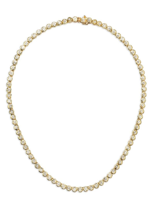 18k Yellow Gold Micro Nesting Gem Diamond Necklace