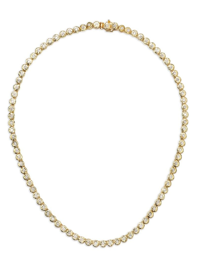 18k Yellow Gold Micro Nesting Gem Diamond Necklace