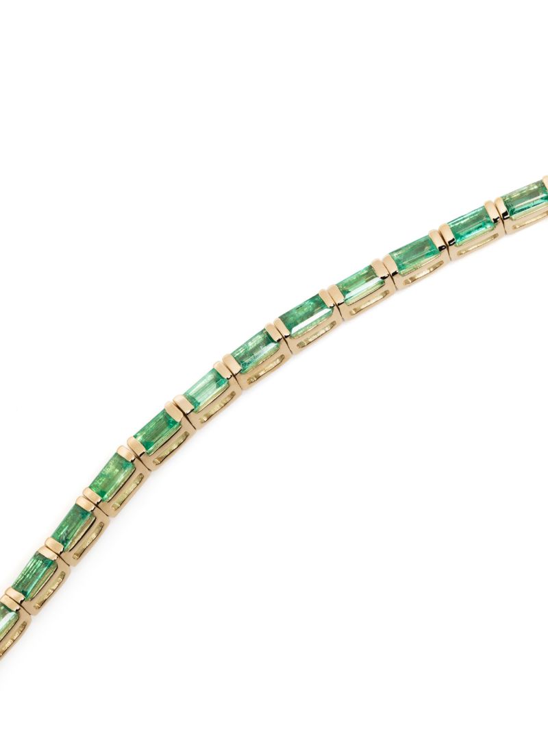 14k Yellow Gold Emerald Bracelet