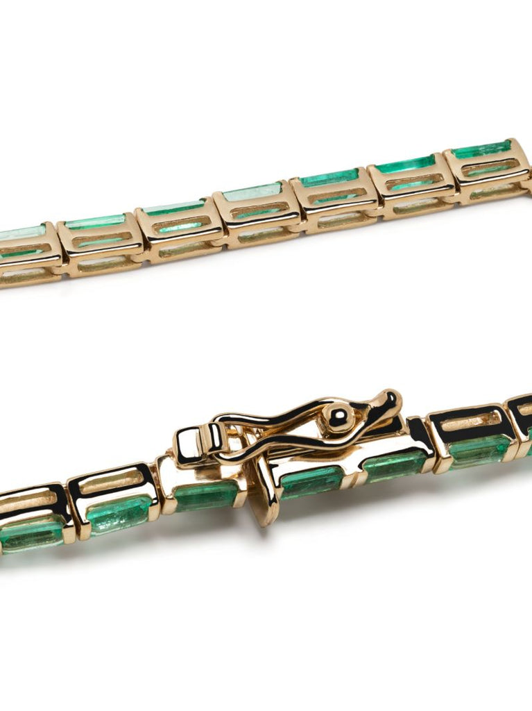 14k Yellow Gold Emerald Bracelet