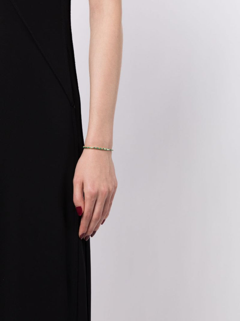 14k Yellow Gold Emerald Bracelet