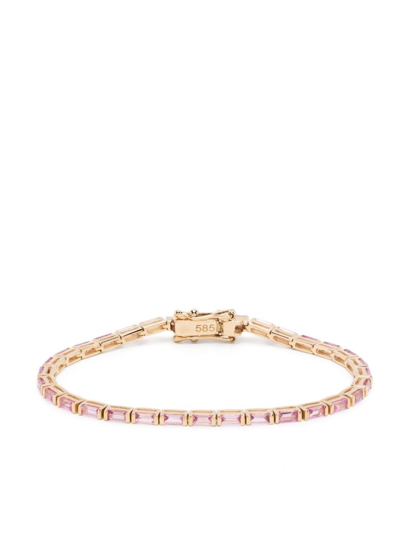 14k Yellow Gold Sapphire Bracelet