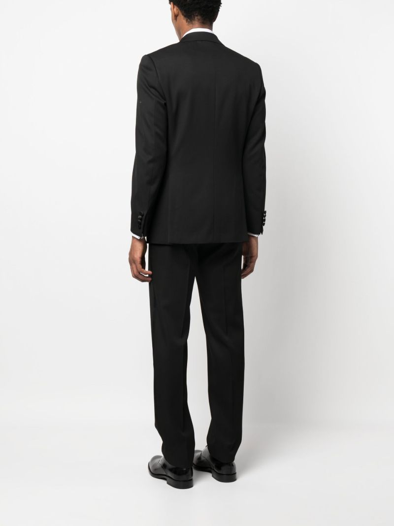 Black Wool Single-breasted Suit