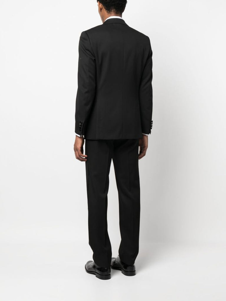 Black Wool Single-breasted Suit