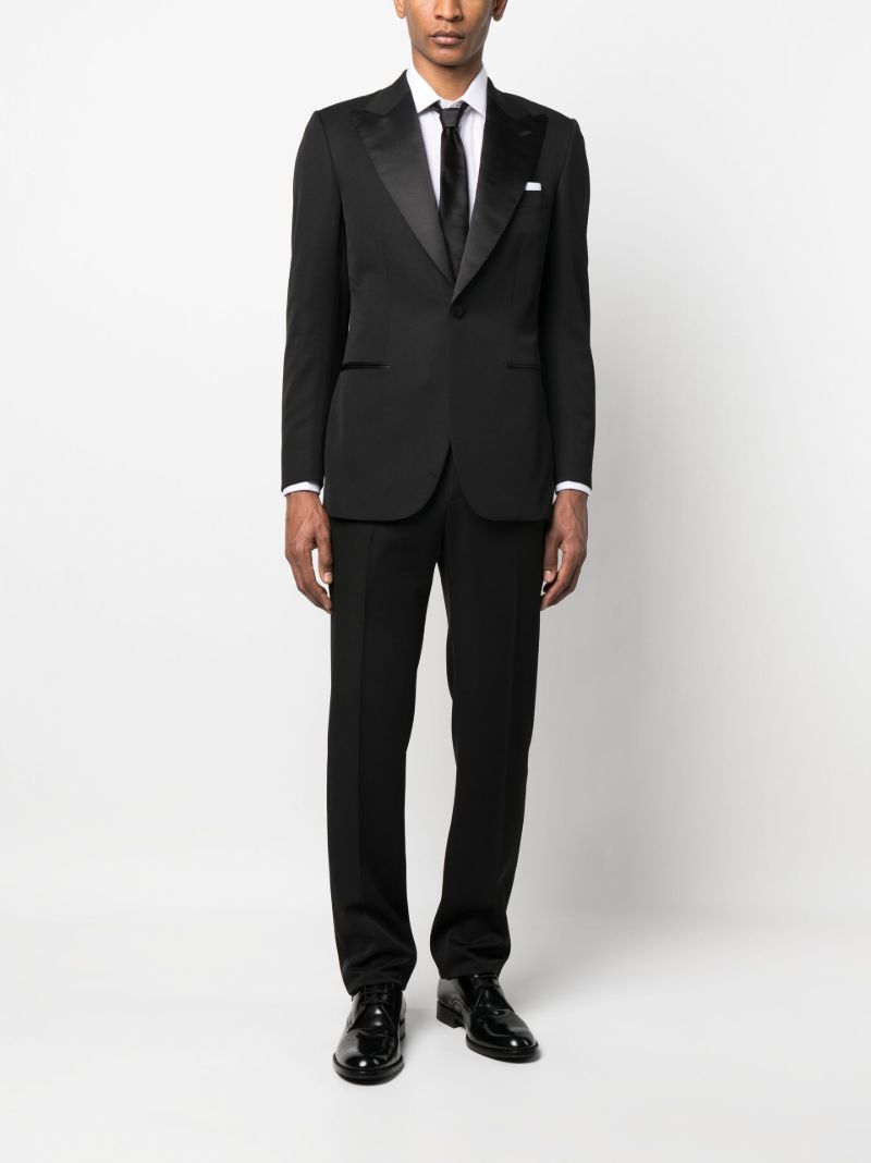 Black Wool Single-breasted Suit