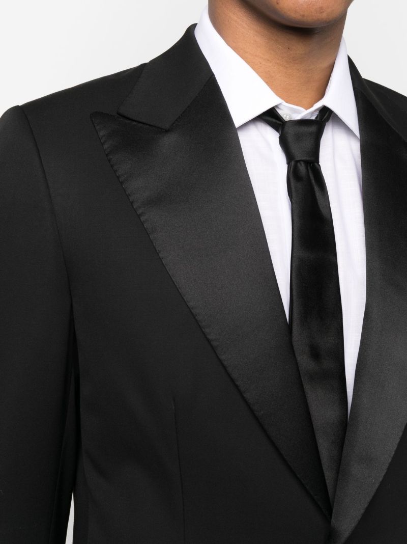 Black Wool Single-breasted Suit