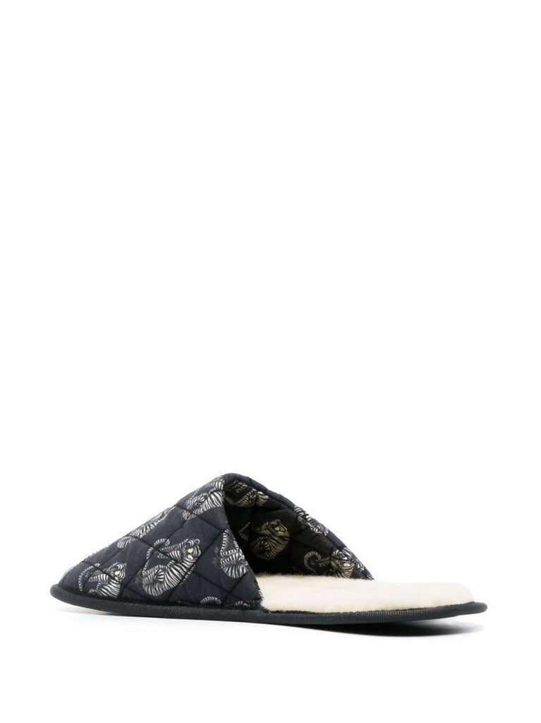Black Sansindo Tiger Slippers