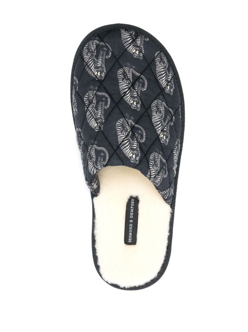 Black Sansindo Tiger Slippers