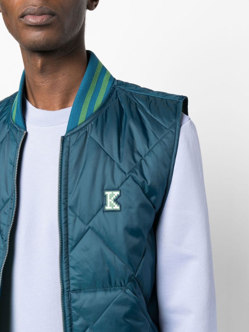 Blue Graphic Logo Print Track Jacket