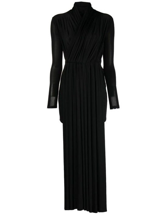 Black Pleated Asymmetric Playsuit