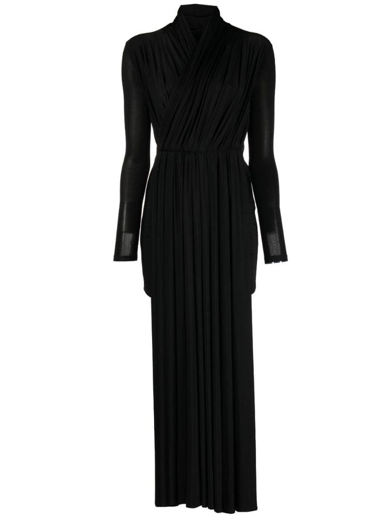 Black Pleated Asymmetric Playsuit