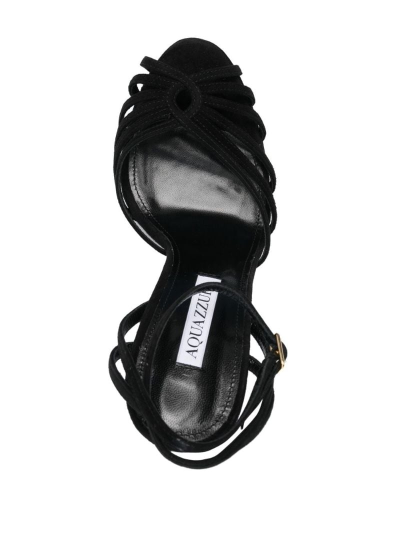 Black Flow Plateau 130 Suede Sandals
