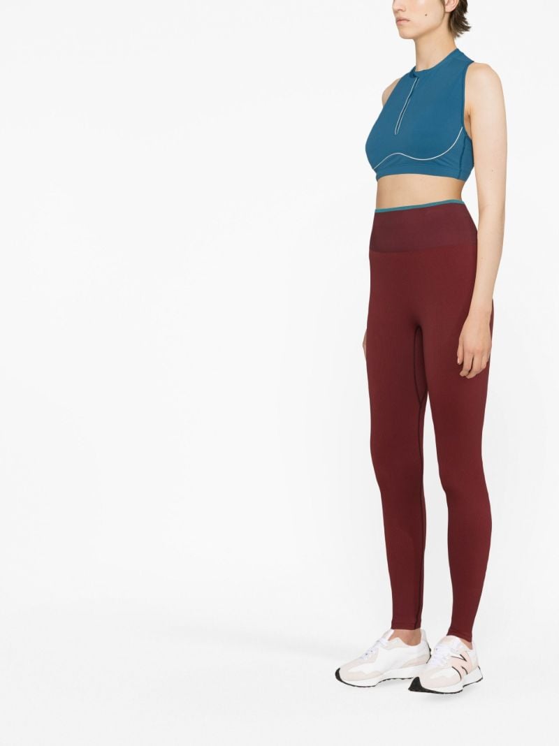 Red Seamlessrib 7/8 Leggings