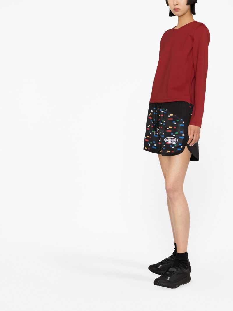 Red Frostknit Long Sleeve Top