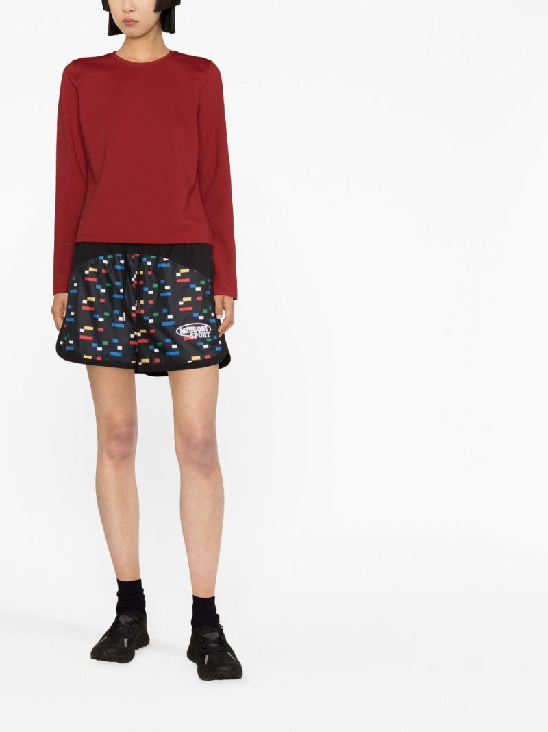 Red Frostknit Long Sleeve Top