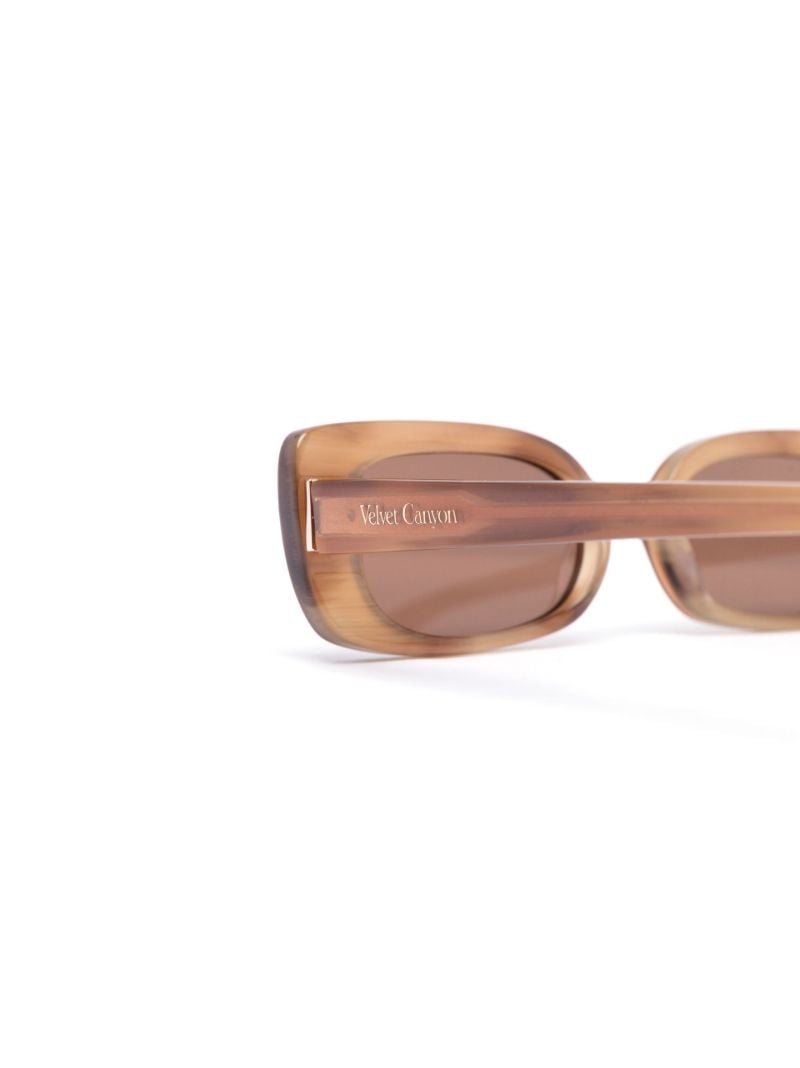 Brown La Petite Rectangle Sunglasses