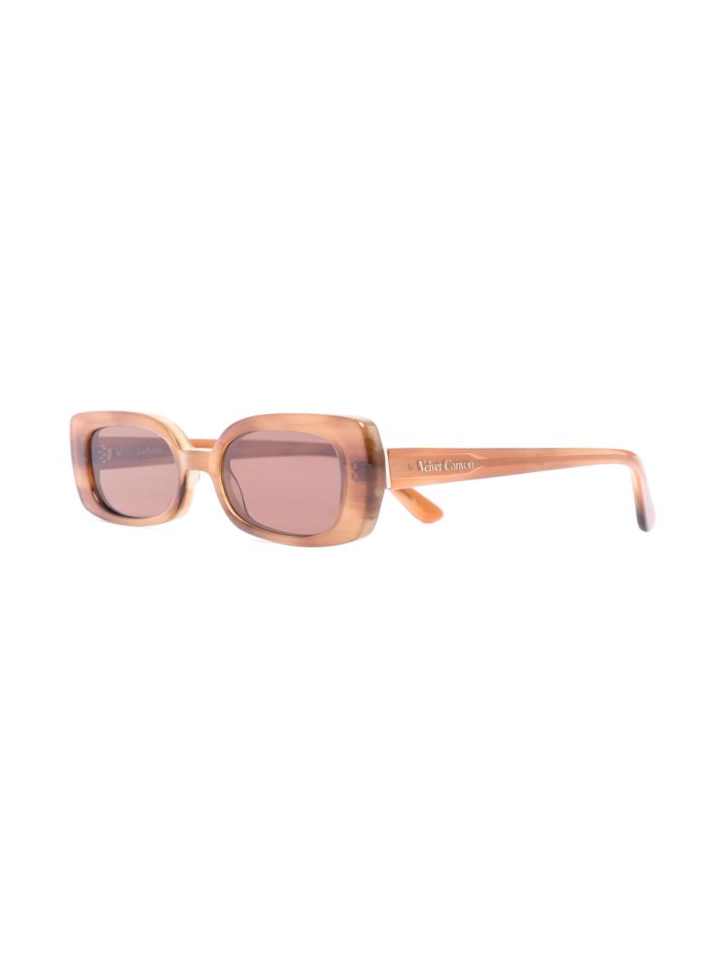 Brown La Petite Rectangle Sunglasses