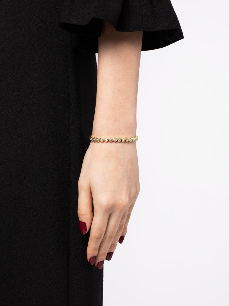 18k Yellow Gold Micro Nesting Gem Diamond Bracelet