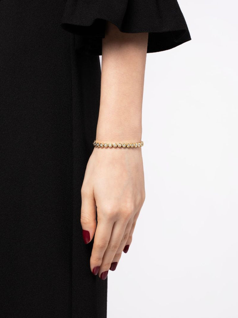 18k Yellow Gold Micro Nesting Gem Diamond Bracelet