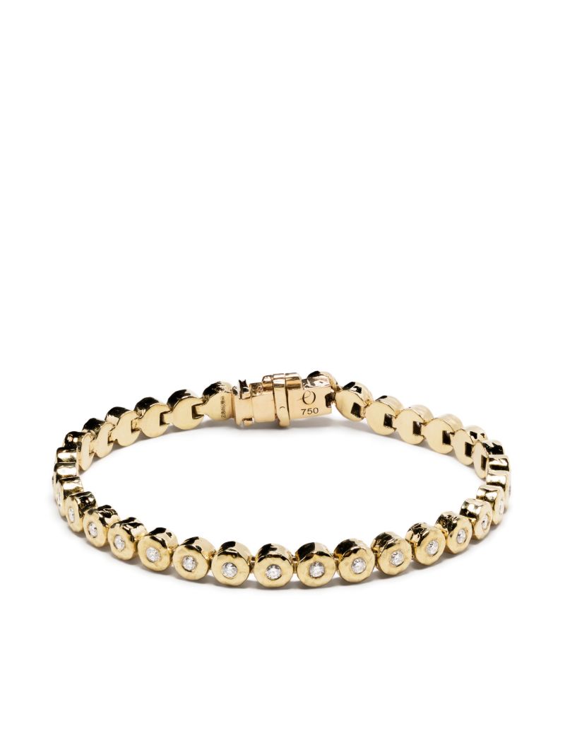 18k Yellow Gold Micro Nesting Gem Diamond Bracelet