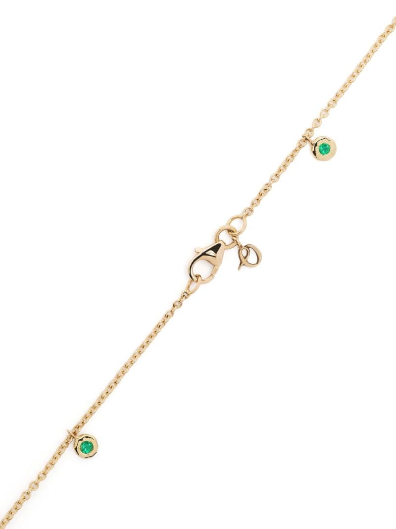 18k Yellow Gold Nesting Gem Emerald Necklace