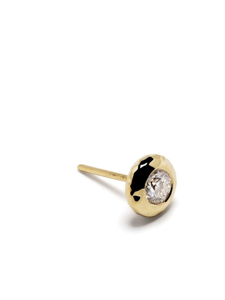 18k Yellow Gold Nesting Gem Diamond Stud Earrings