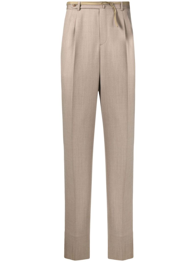 Brown Wool Tailored Trousers