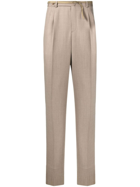 Brown Wool Tailored Trousers