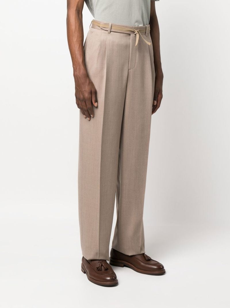 Brown Wool Tailored Trousers