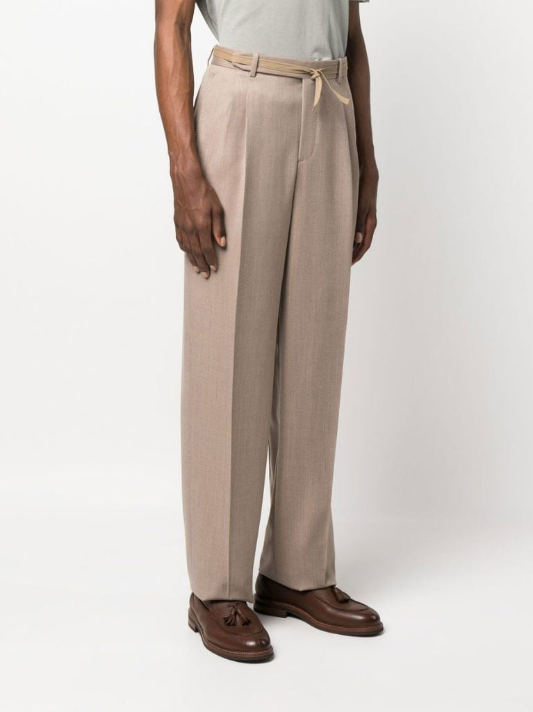 Brown Wool Tailored Trousers