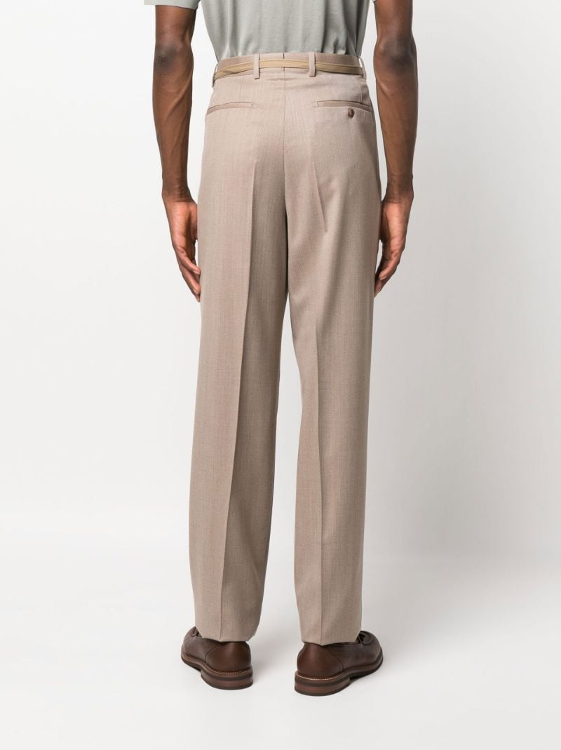Brown Wool Tailored Trousers