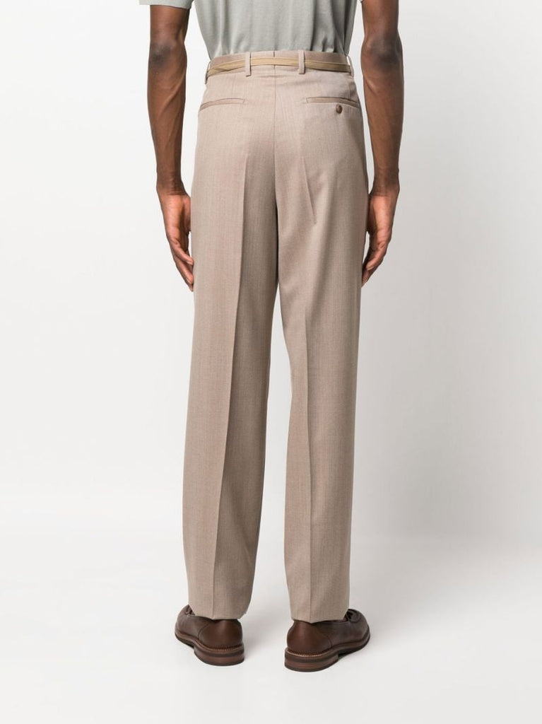 Brown Wool Tailored Trousers
