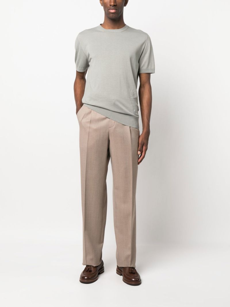 Brown Wool Tailored Trousers