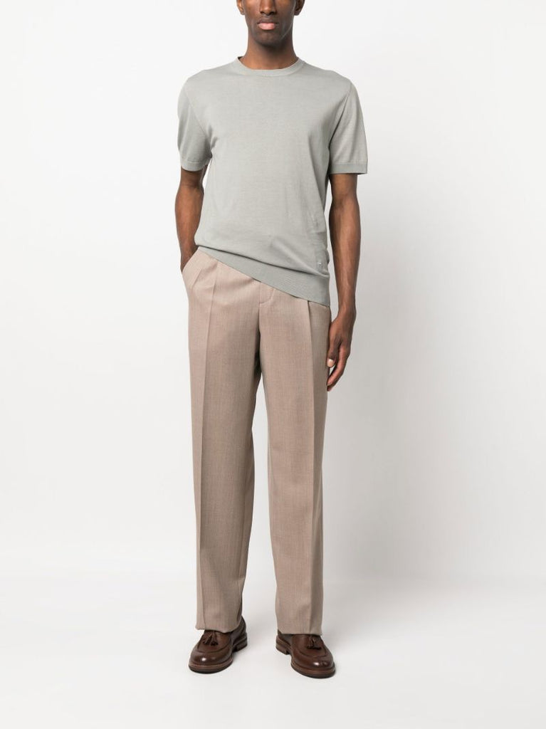 Brown Wool Tailored Trousers