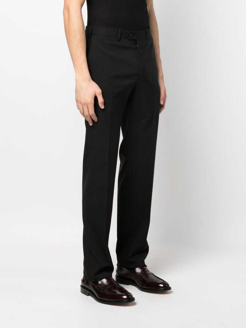 Black Tailored Mid-rise Trousers