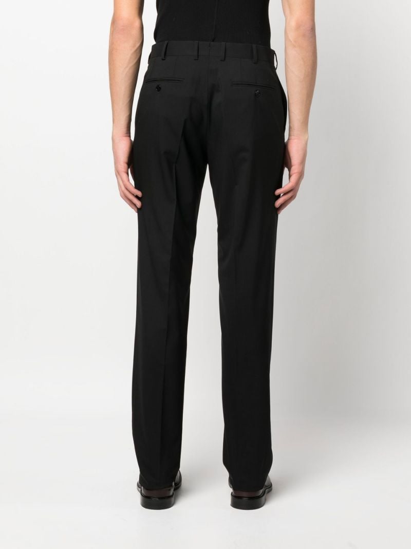 Black Tailored Mid-rise Trousers