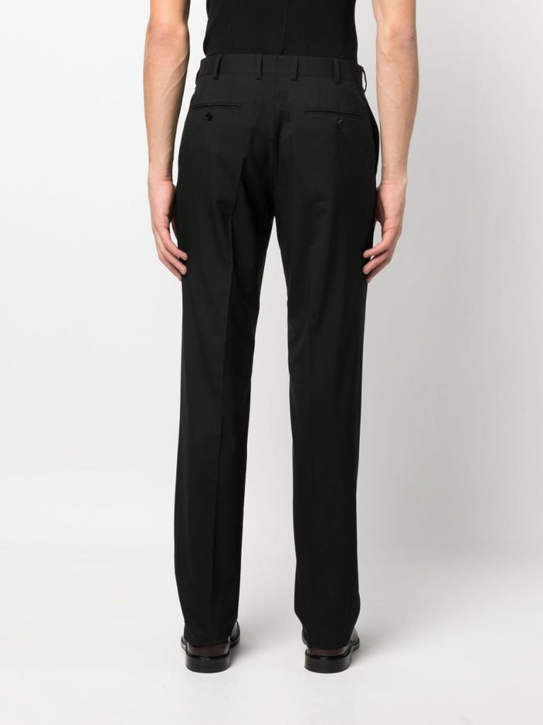 Black Tailored Mid-rise Trousers