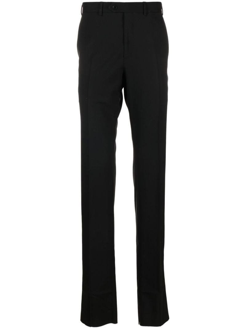 Black Tailored Mid-rise Trousers