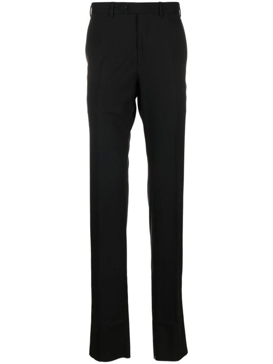 Black Tailored Mid-rise Trousers