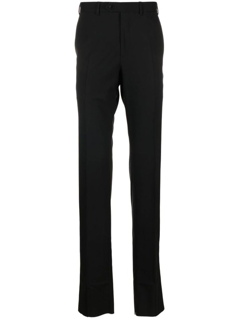 Black Tailored Mid-rise Trousers