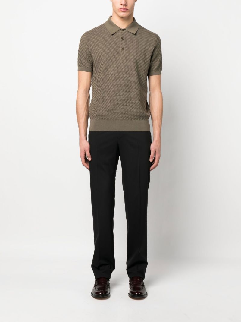 Black Tailored Mid-rise Trousers