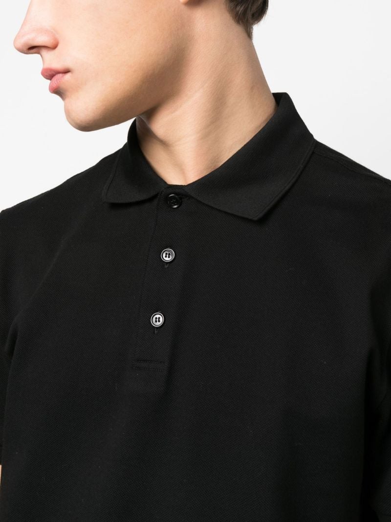 Black Logo-embroidered Polo Shirt