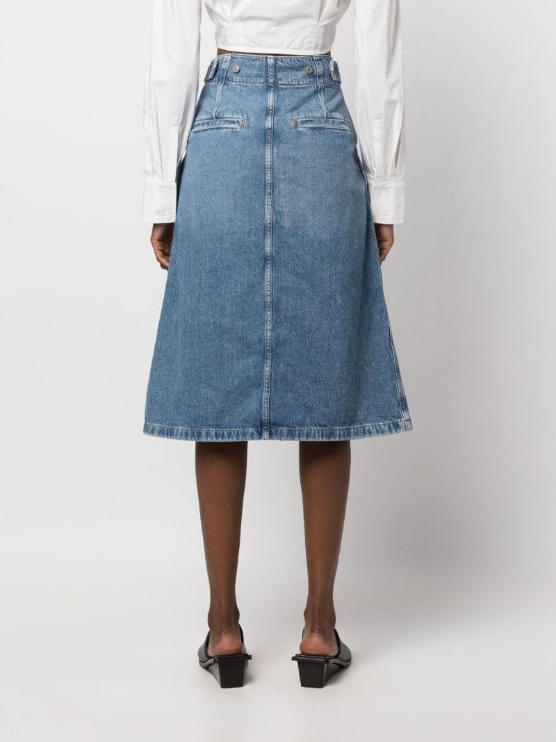 Blue A-line Denim Skirt