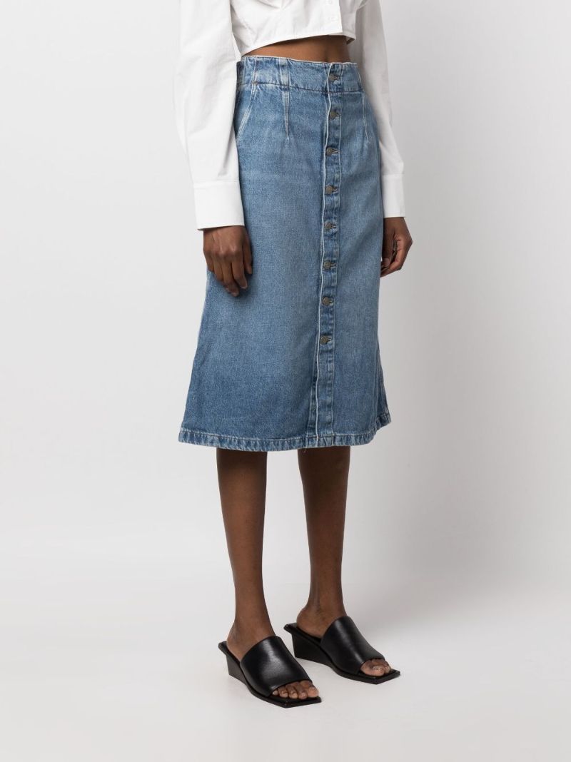 Blue A-line Denim Skirt