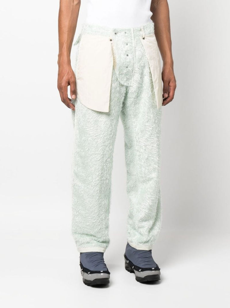 Green Internal Faux-fur Straight-leg Trousers
