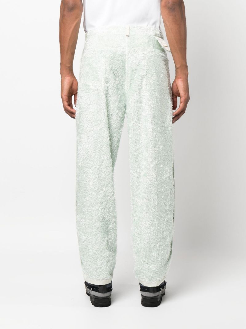 Green Internal Faux-fur Straight-leg Trousers
