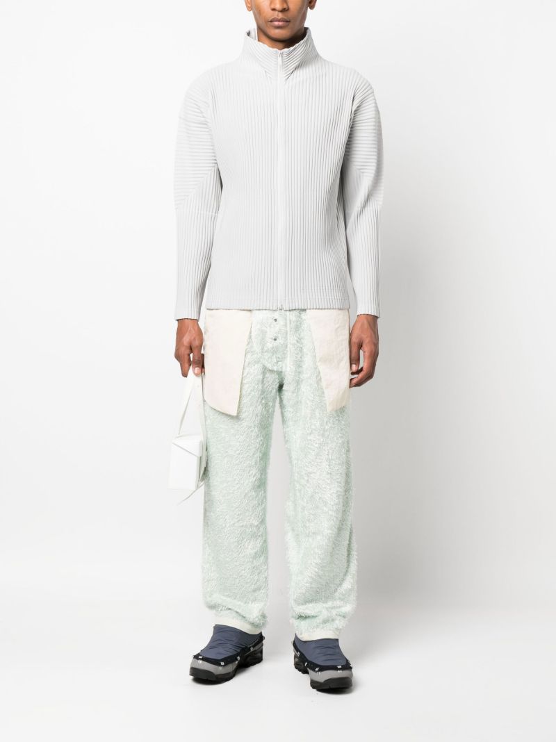 Green Internal Faux-fur Straight-leg Trousers